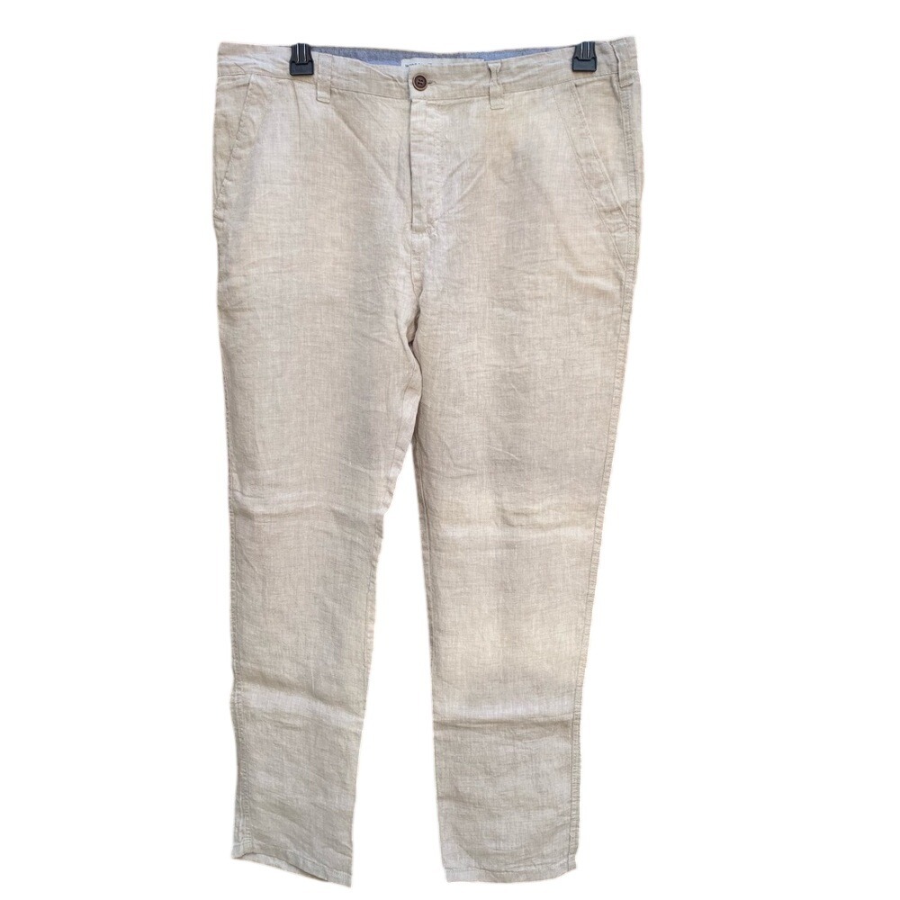 DENIM & CO. NWOT. 100% Linen. Light tan/sand color. W38/L32. Slim.